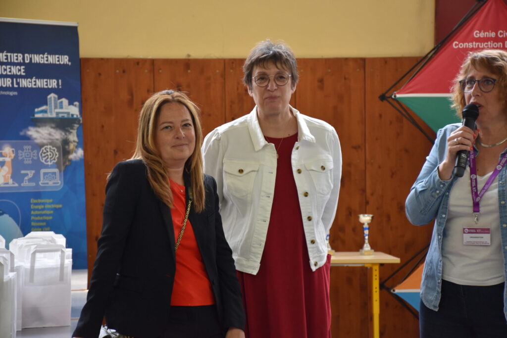 Directrice de l'IUT Nancy-Brabois : Annie Dary-Mourot ; Responsable des Cordées : Muriel Lombard ; Conseillère municipale : Nathalie Engel