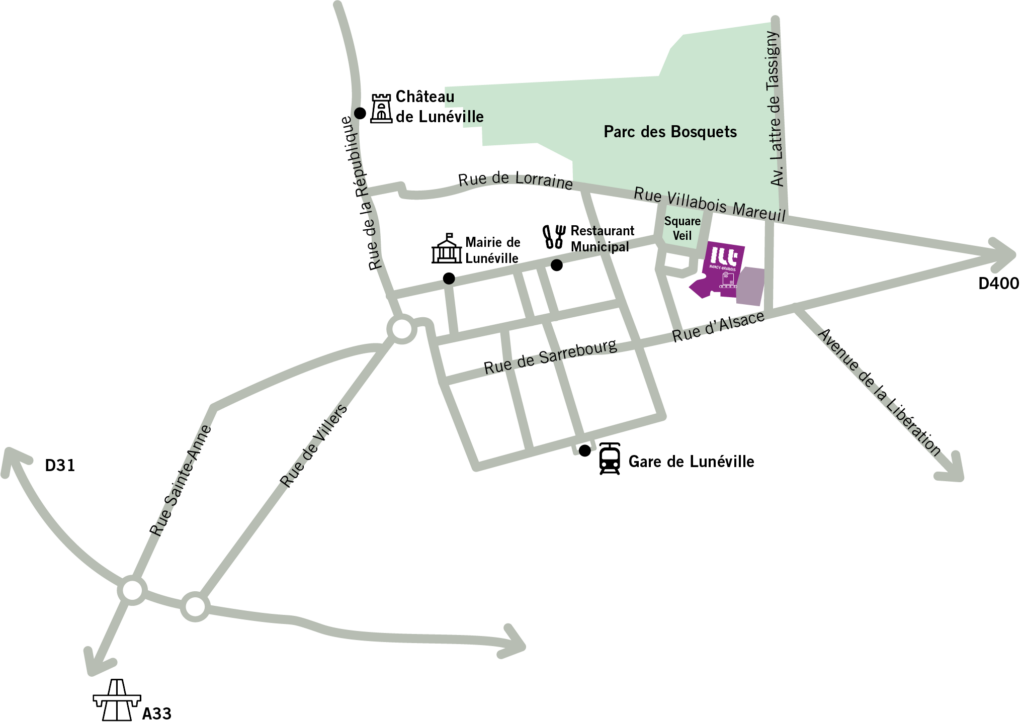Venir à l'IUT : plan campus Lunéville